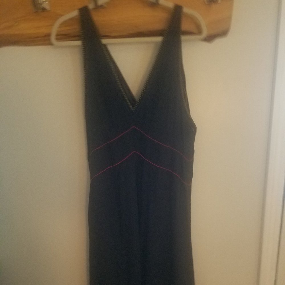 rag & bone black silk deep v dress